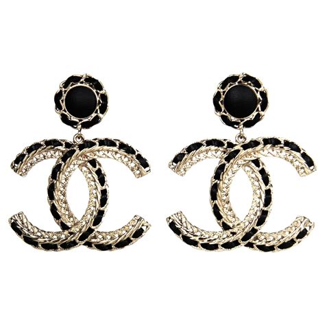 chanel earring black|chanel earrings price list.